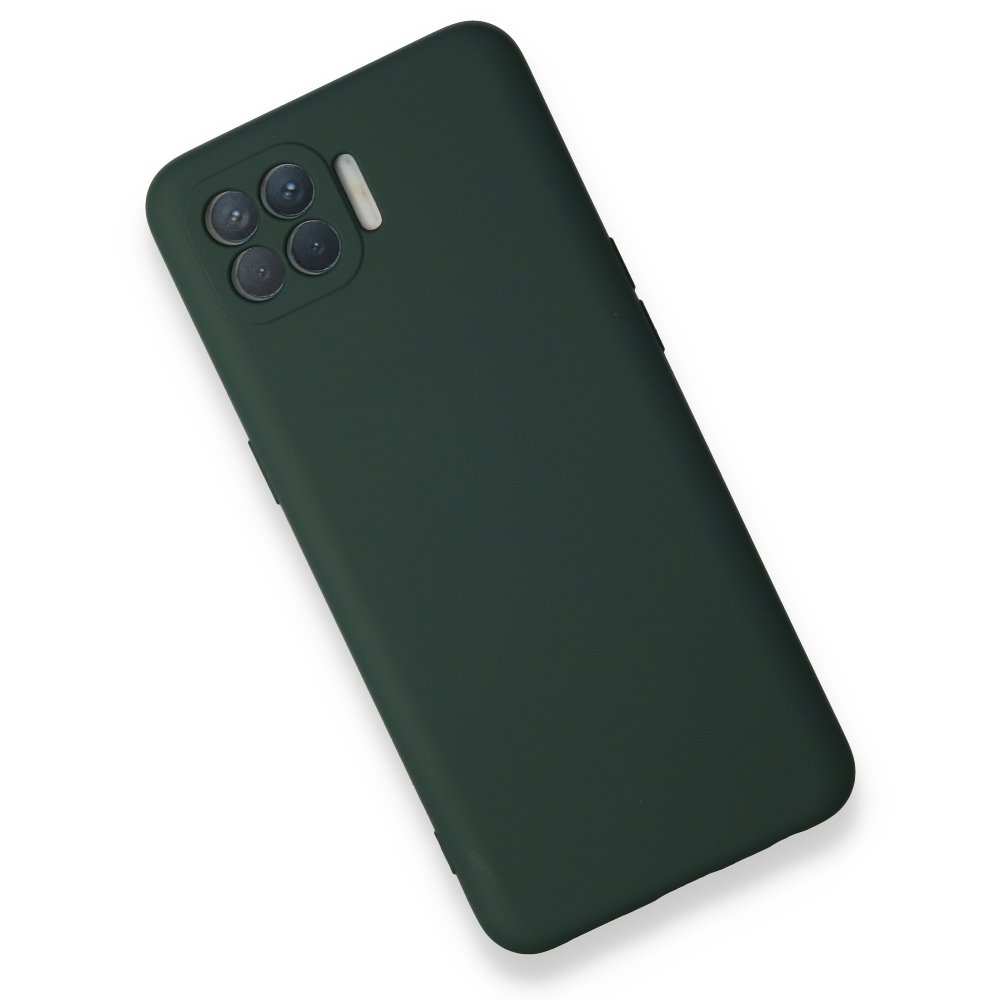 Newface Oppo Reno 4 Lite Kılıf Nano içi Kadife  Silikon - Koyu Yeşil