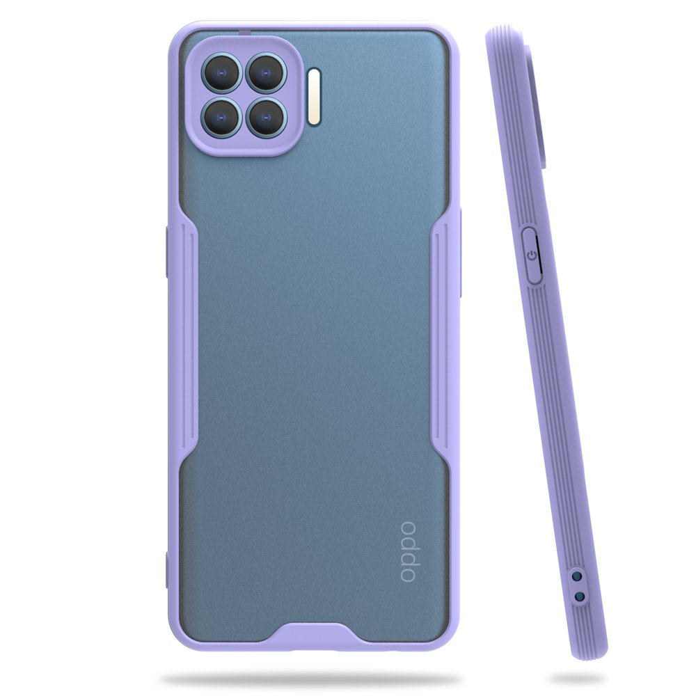 Newface Oppo Reno 4 Lite Kılıf Platin Silikon - Lila