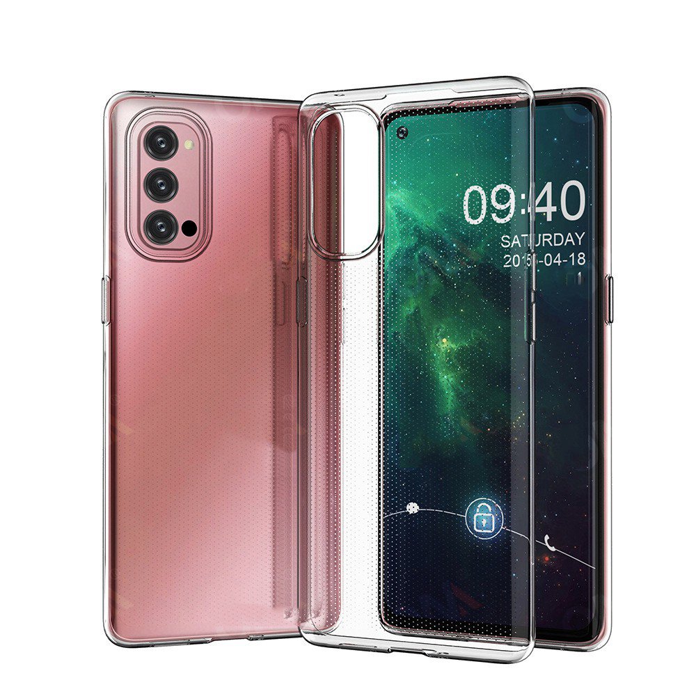 Newface Oppo Reno 4 Kılıf Lüx Şeffaf Silikon - Şeffaf