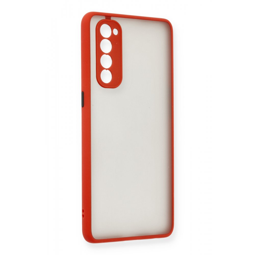Newface Oppo Reno 4 Pro Kılıf Montreal Silikon Kapak - Kırmızı