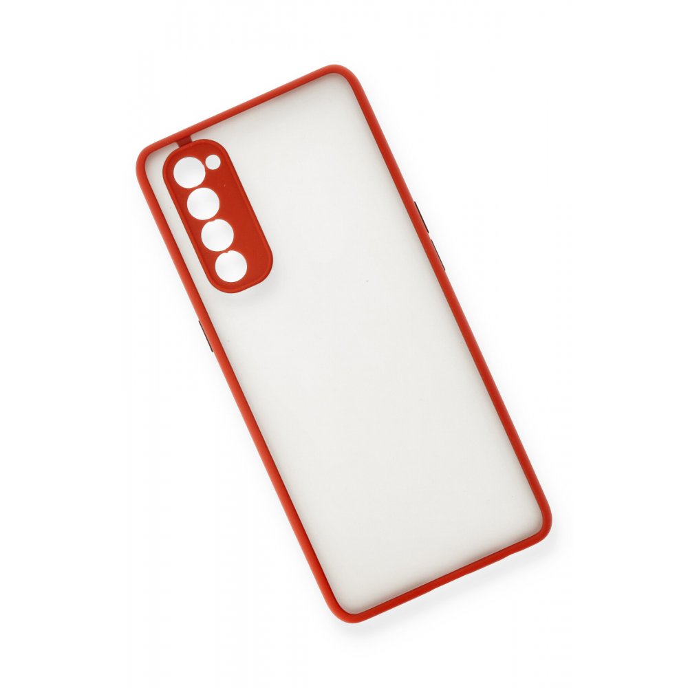 Newface Oppo Reno 4 Pro Kılıf Montreal Silikon Kapak - Kırmızı
