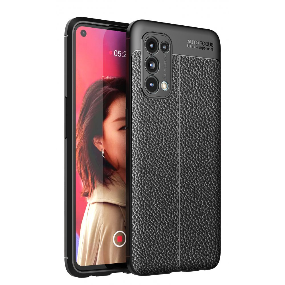Newface Oppo Reno 5 Kılıf Auto Focus Kapak - Siyah