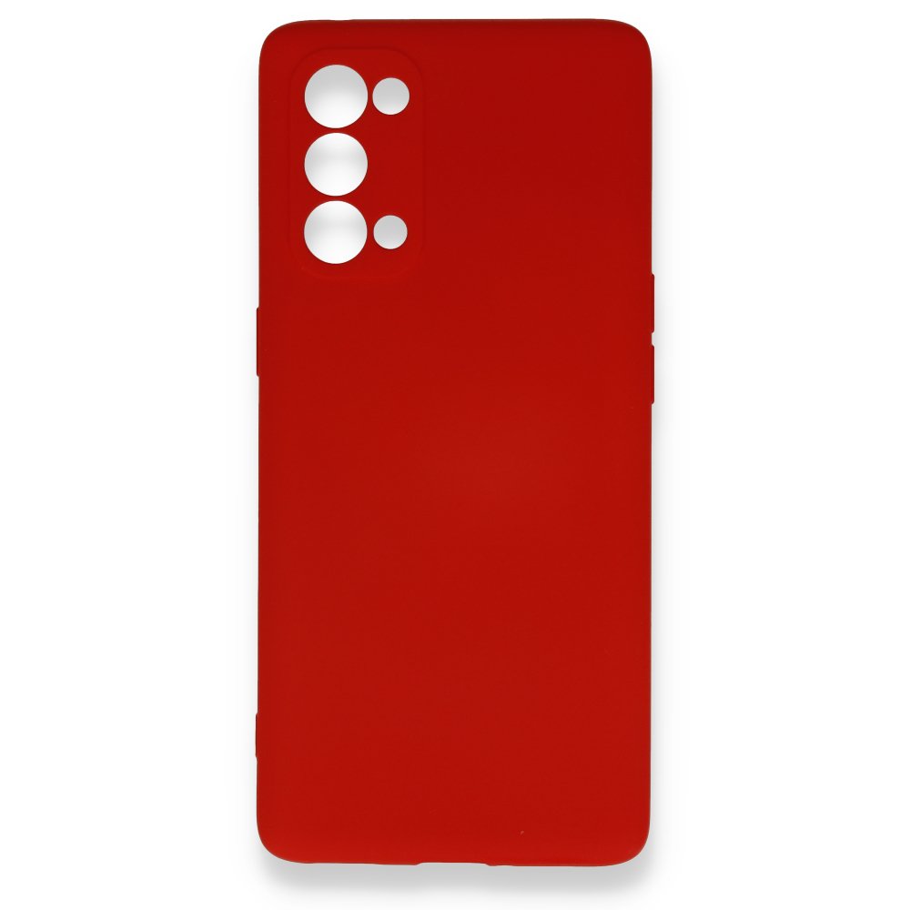Newface Oppo Reno 5 Kılıf Nano içi Kadife  Silikon - Kırmızı