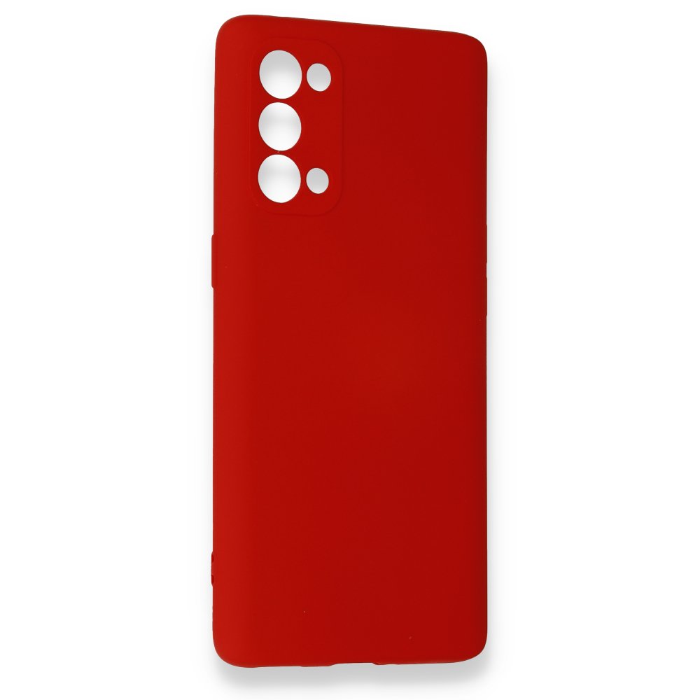 Newface Oppo Reno 5 Pro Kılıf Nano içi Kadife Silikon - Kırmızı