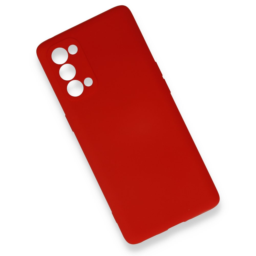 Newface Oppo Reno 5 Pro Kılıf Nano içi Kadife Silikon - Kırmızı