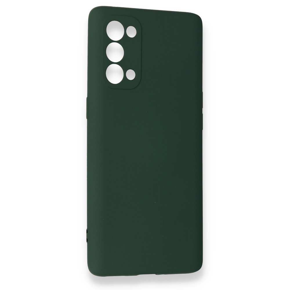 Newface Oppo Reno 5 Kılıf Nano içi Kadife  Silikon - Koyu Yeşil