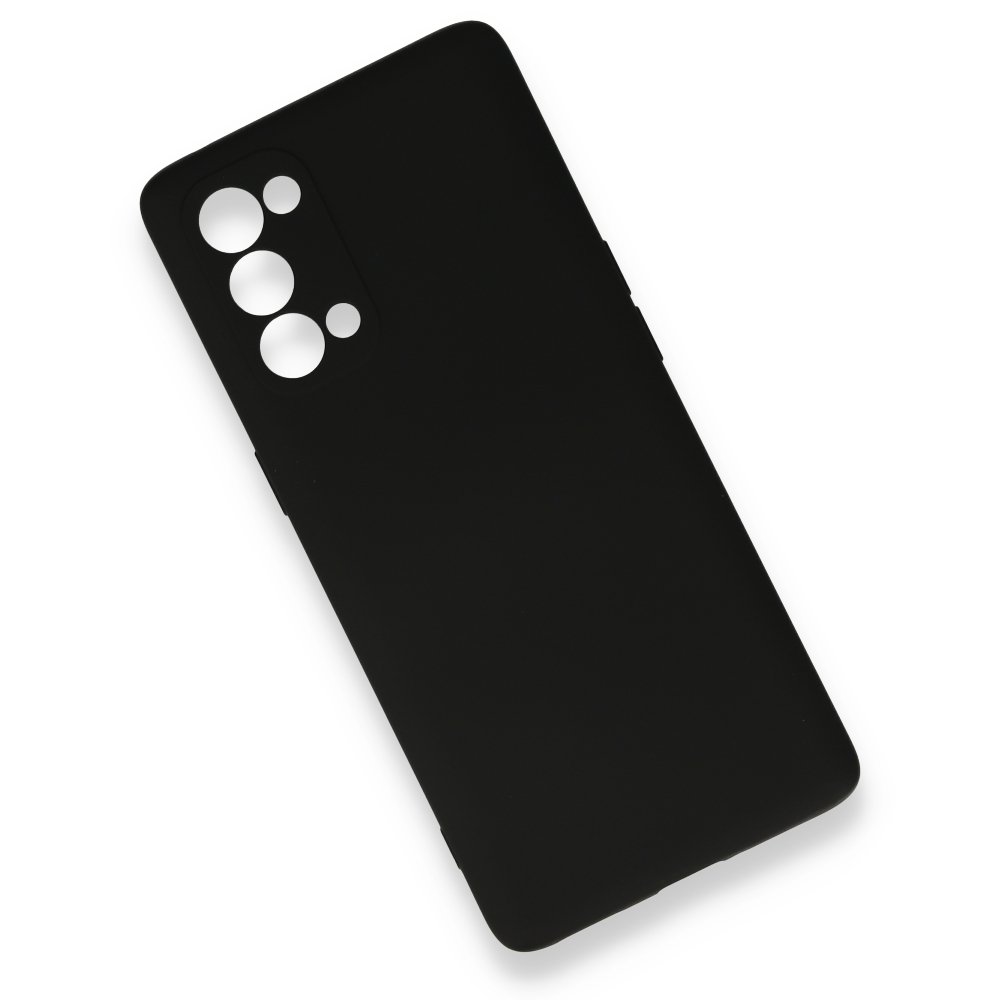Newface Oppo Reno 5 Kılıf Nano içi Kadife Silikon - Siyah