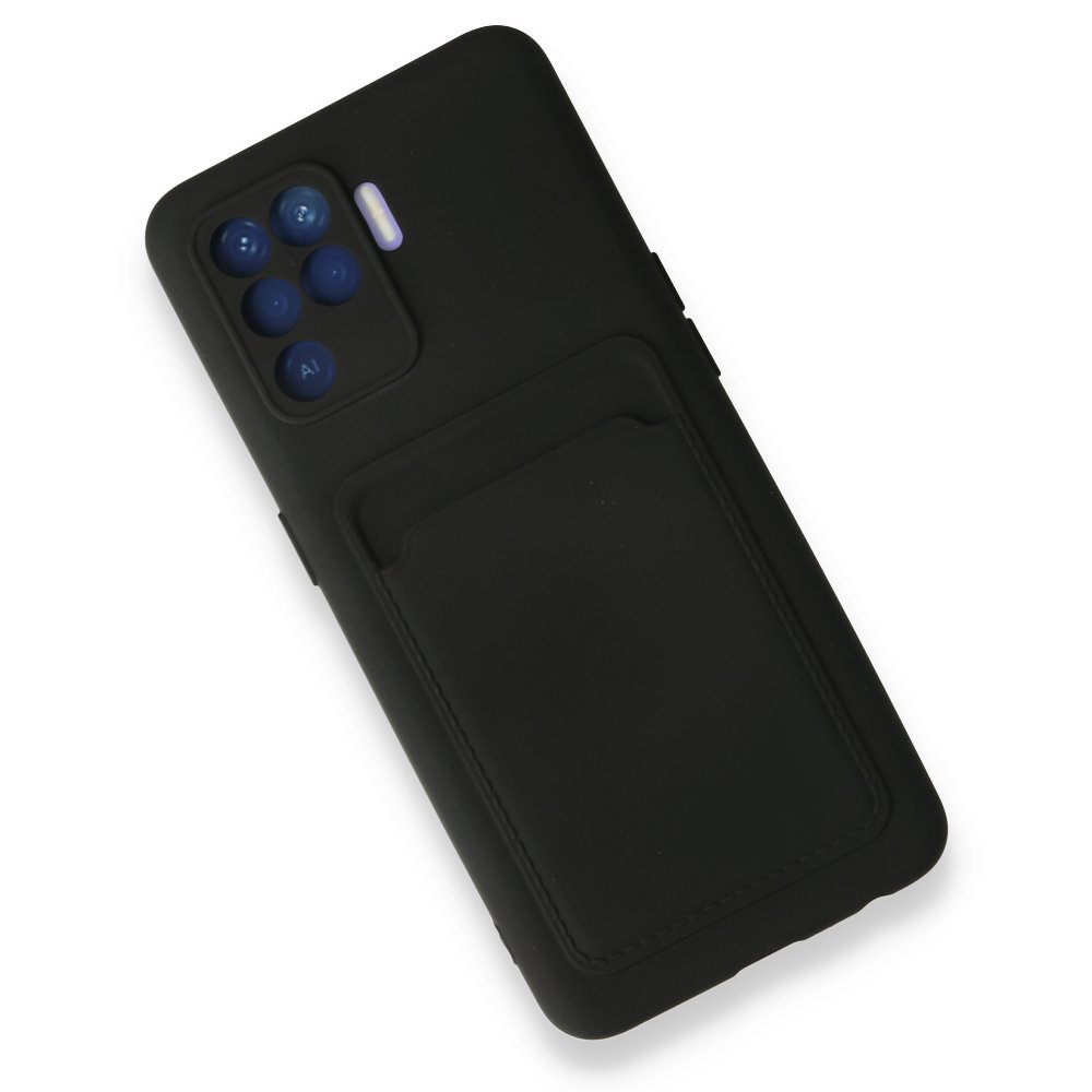 Newface Oppo Reno 5 Lite Kılıf Kelvin Kartvizitli Silikon - Siyah