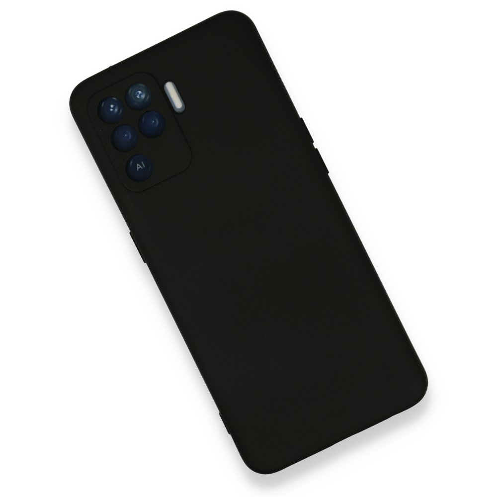 Newface Oppo Reno 5 Lite Kılıf Nano içi Kadife Silikon - Siyah