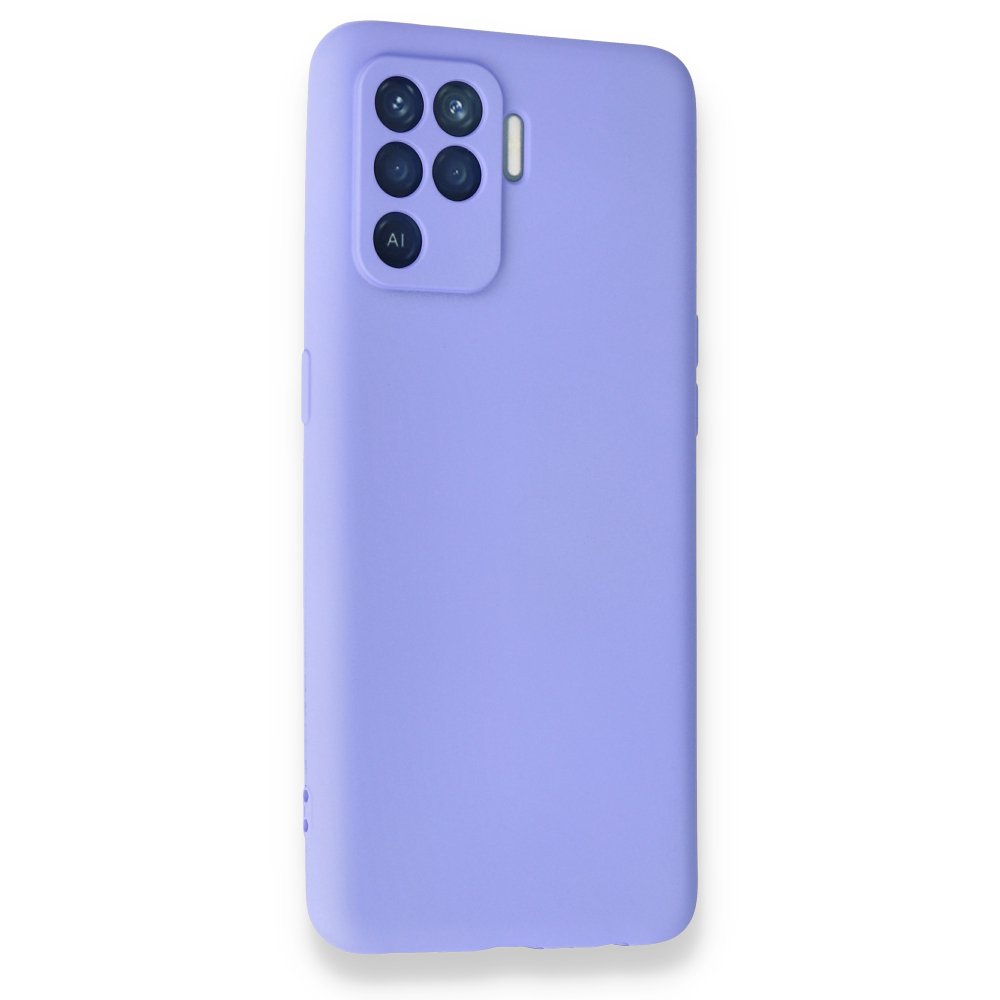 Newface Oppo Reno 5 Lite Kılıf First Silikon - Lila