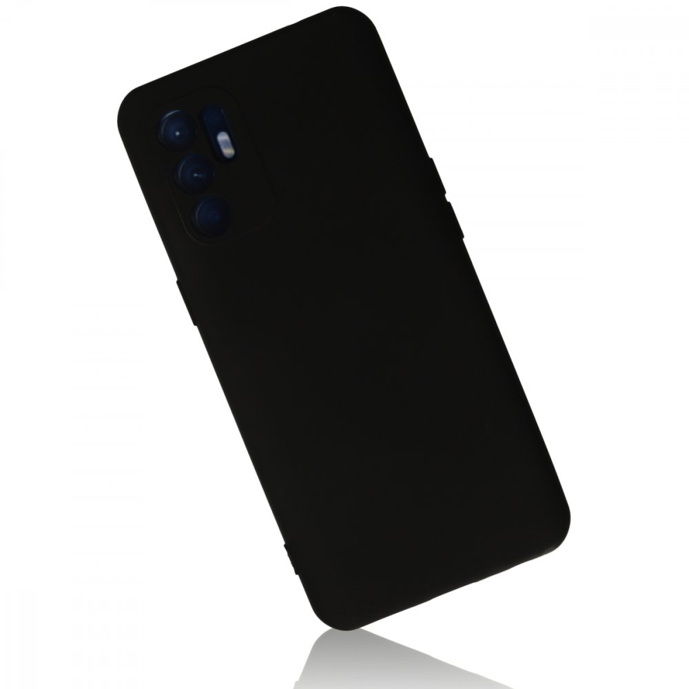 Newface Oppo Reno 6 Kılıf Nano içi Kadife Silikon - Siyah