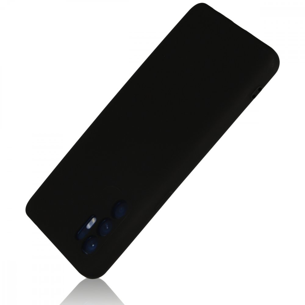 Newface Oppo Reno 6 Kılıf Nano içi Kadife Silikon - Siyah