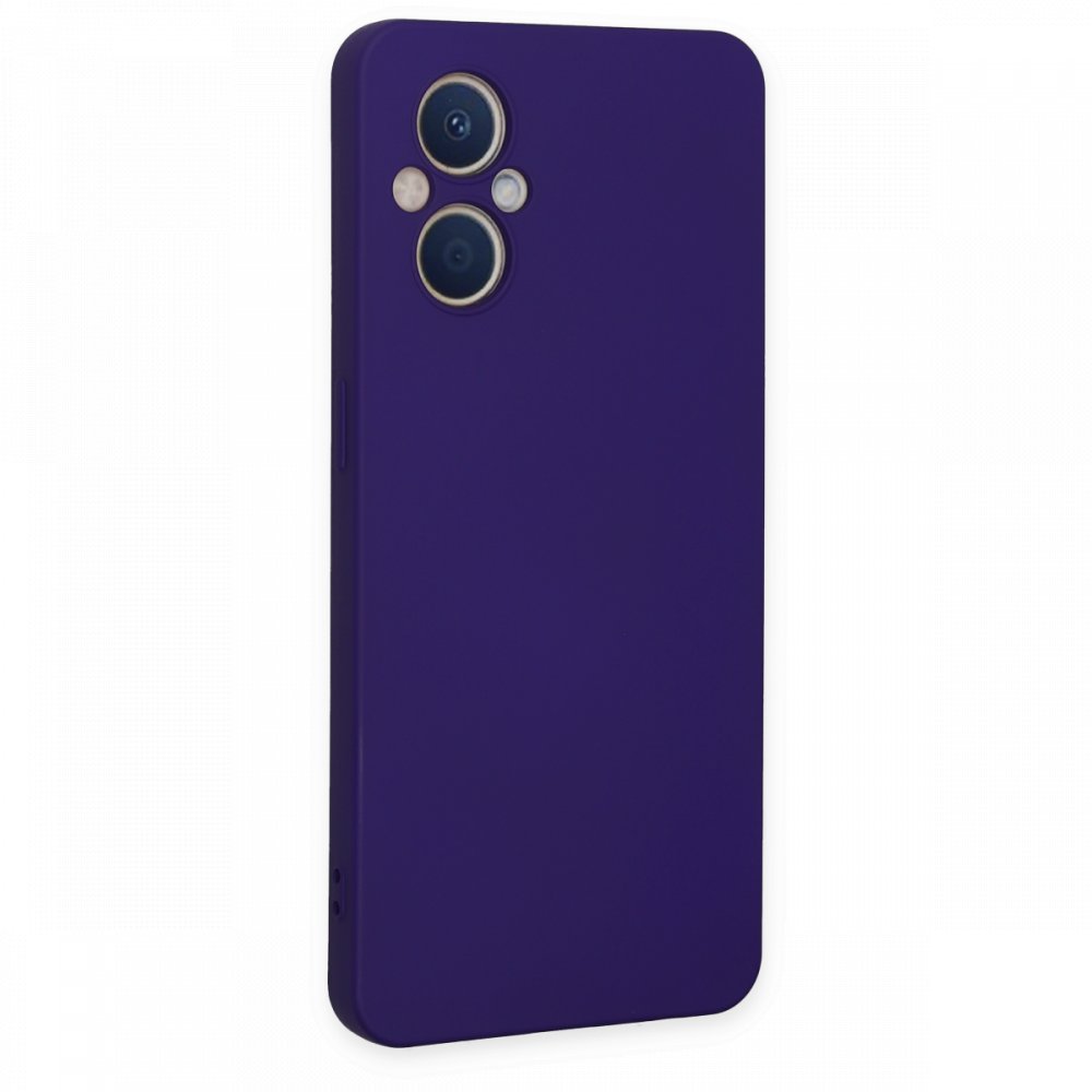 Newface Oppo Reno 7 Lite Kılıf Nano içi Kadife Silikon - Mor