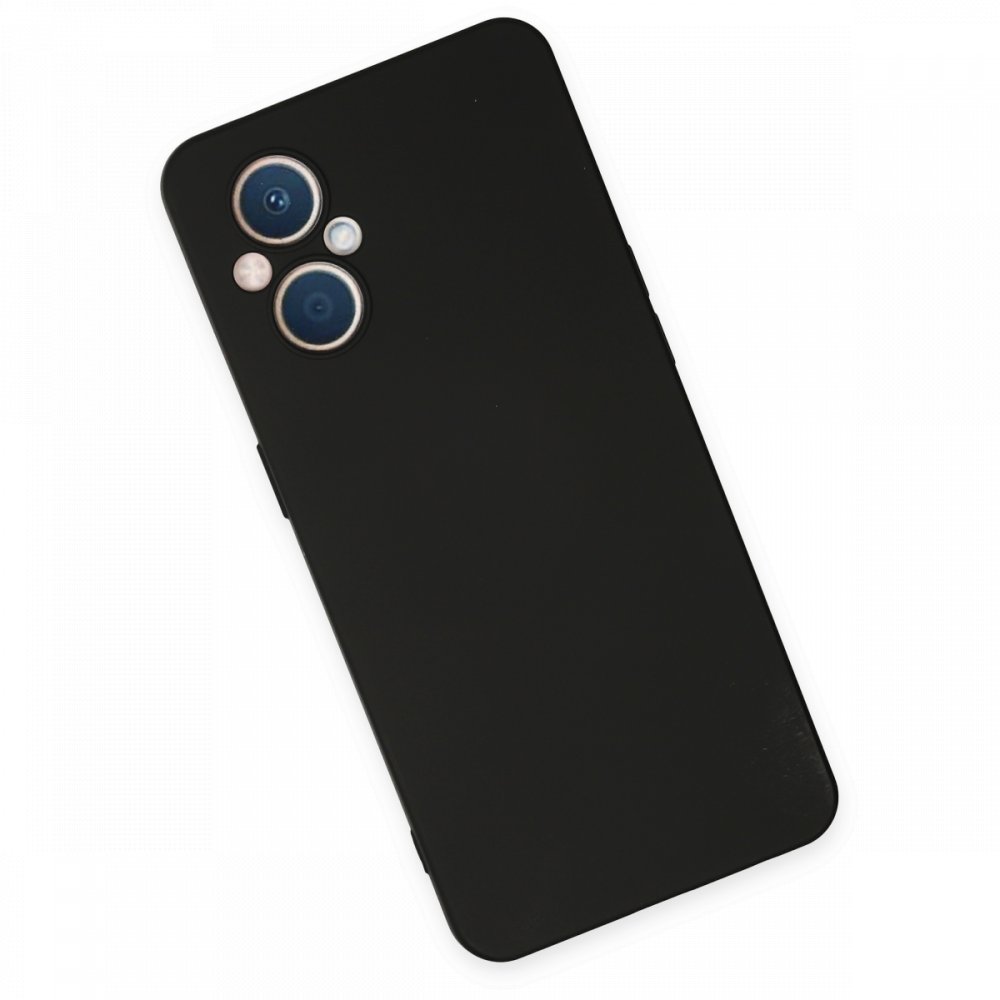 Newface Oppo Reno 7 Lite Kılıf Nano içi Kadife Silikon - Siyah