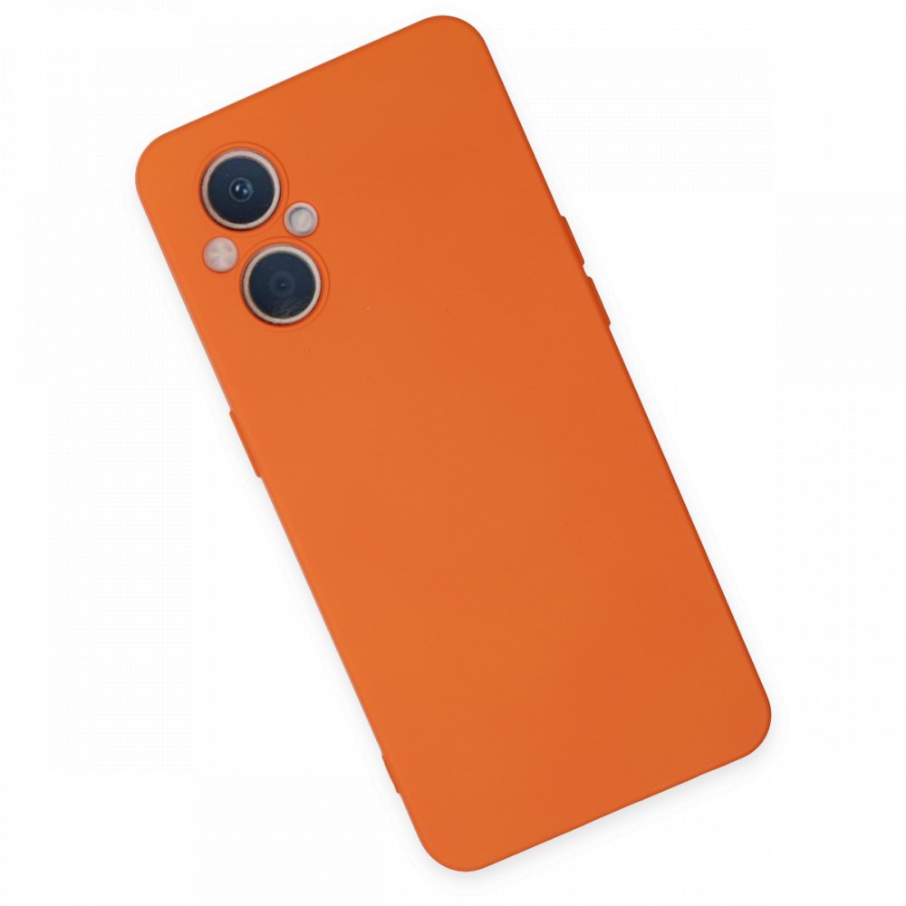 Newface Oppo Reno 7 Lite Kılıf Nano içi Kadife Silikon - Turuncu