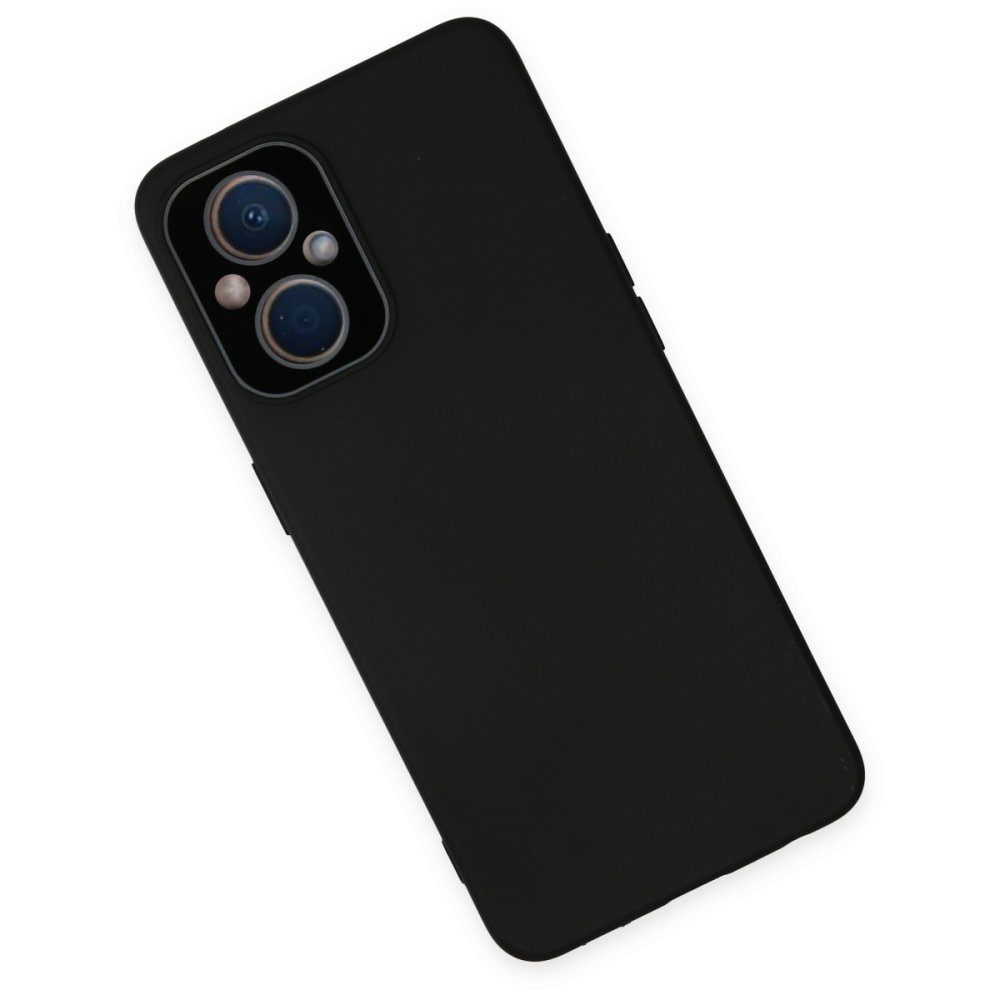 Newface Oppo Reno 8 Lite Kılıf Lansman Glass Kapak - Siyah