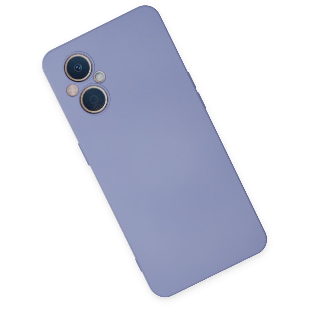 Newface Oppo Reno 8 Lite Kılıf Nano içi Kadife Silikon - Lila
