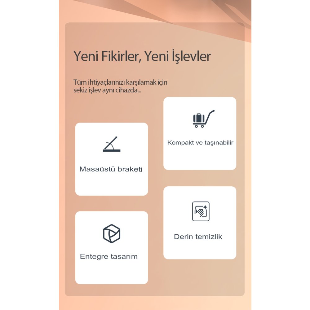 Newface Q8 Çok Fonksiyonlu Temizleme Fırçası - Beyaz