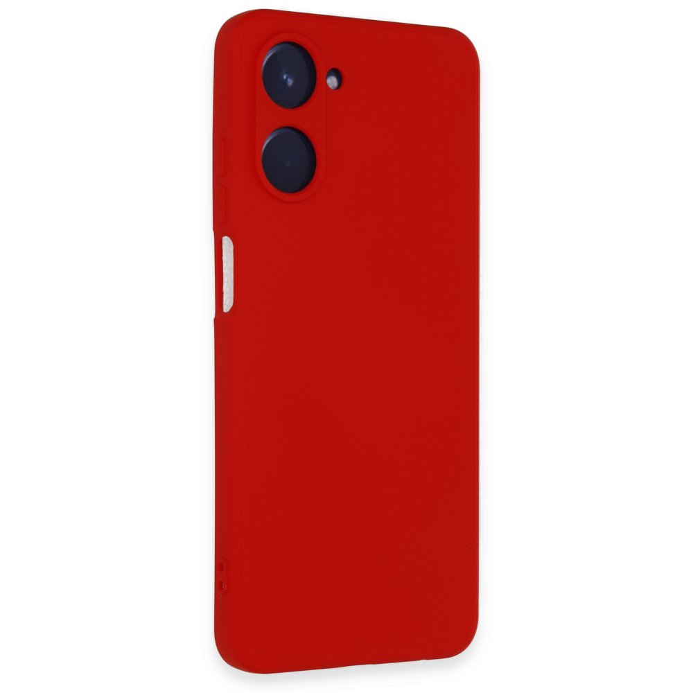 Newface Realme 10 4G Kılıf Nano içi Kadife Silikon - Kırmızı