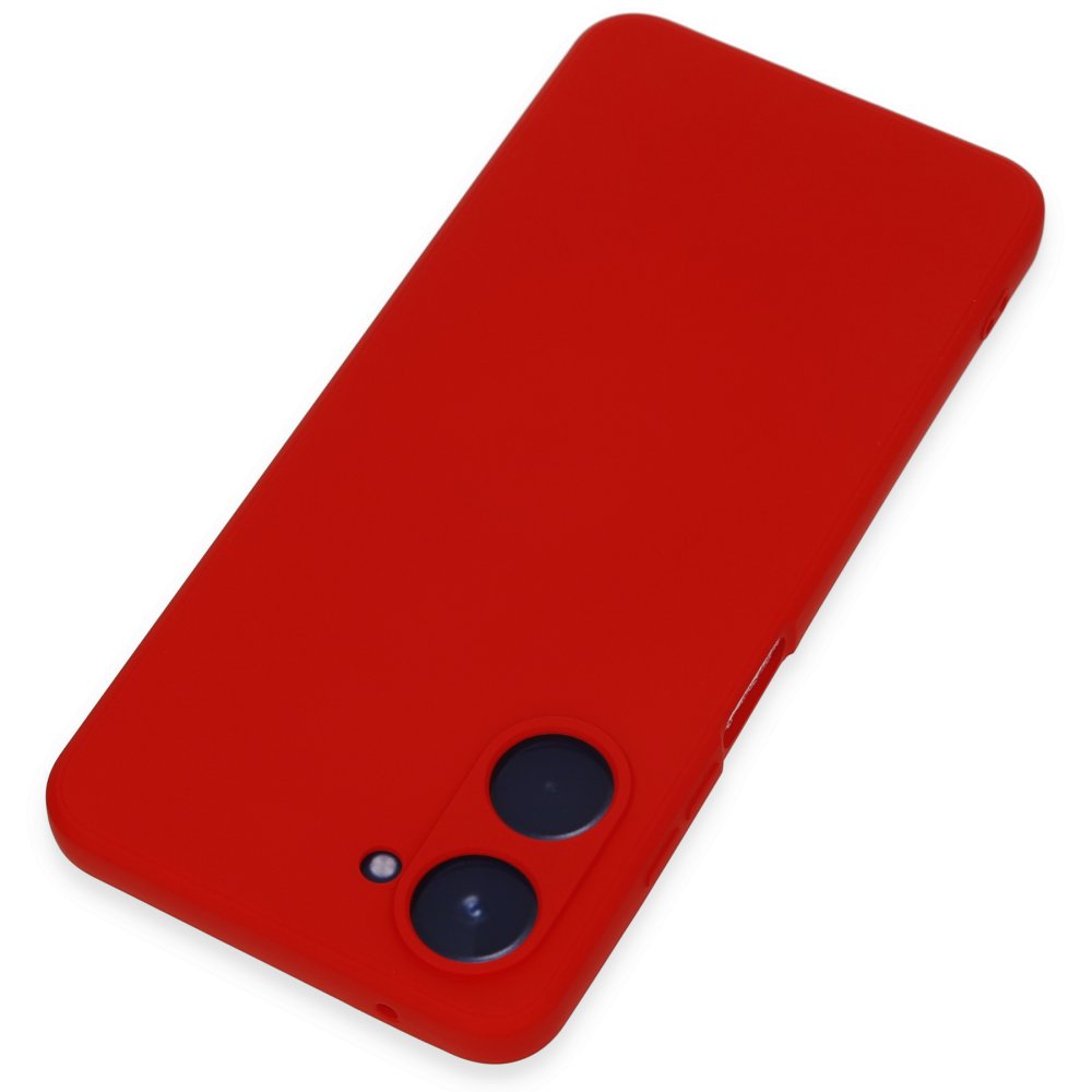 Newface Realme 10 4G Kılıf Nano içi Kadife Silikon - Kırmızı