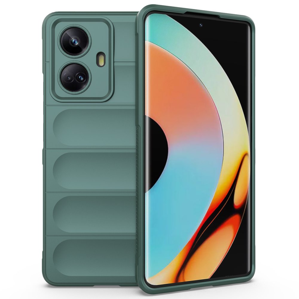 Newface Realme 10 Pro 5G Kılıf Optimum Silikon - Koyu Yeşil