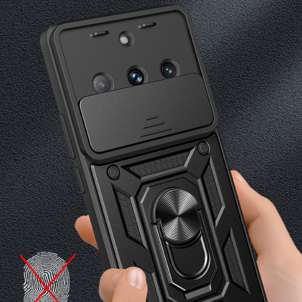 Newface Realme 11 Pro Kılıf Pars Lens Yüzüklü Silikon - Gold