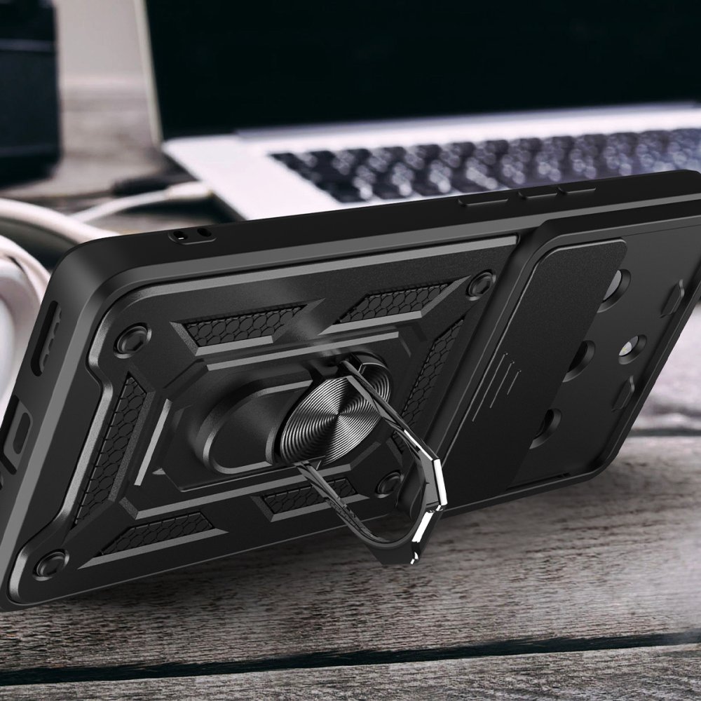 Newface Realme 11 Pro Kılıf Pars Lens Yüzüklü Silikon - Lacivert