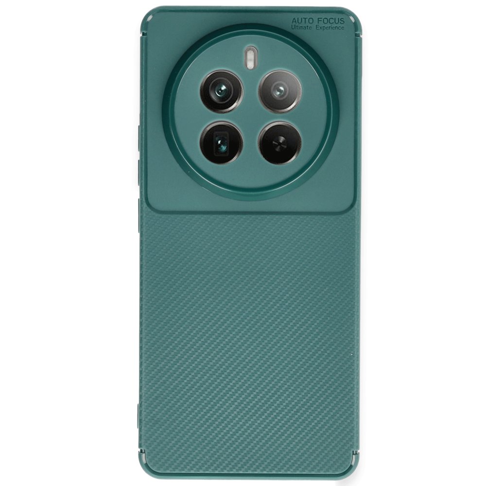 Newface Realme 12 Pro Kılıf Auto Focus Karbon Kapak - Koyu Yeşil