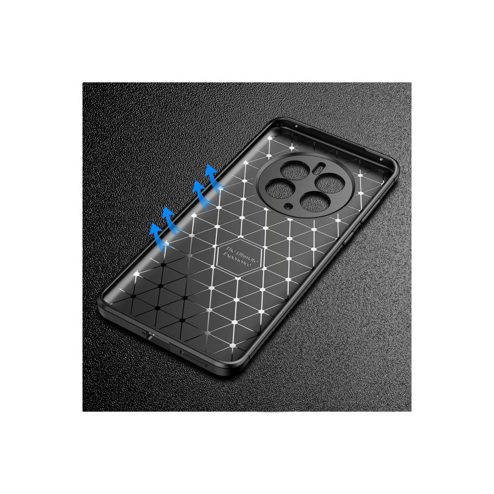 Newface Realme 12 Pro Plus Kılıf Auto Focus Karbon Kapak - Koyu Yeşil