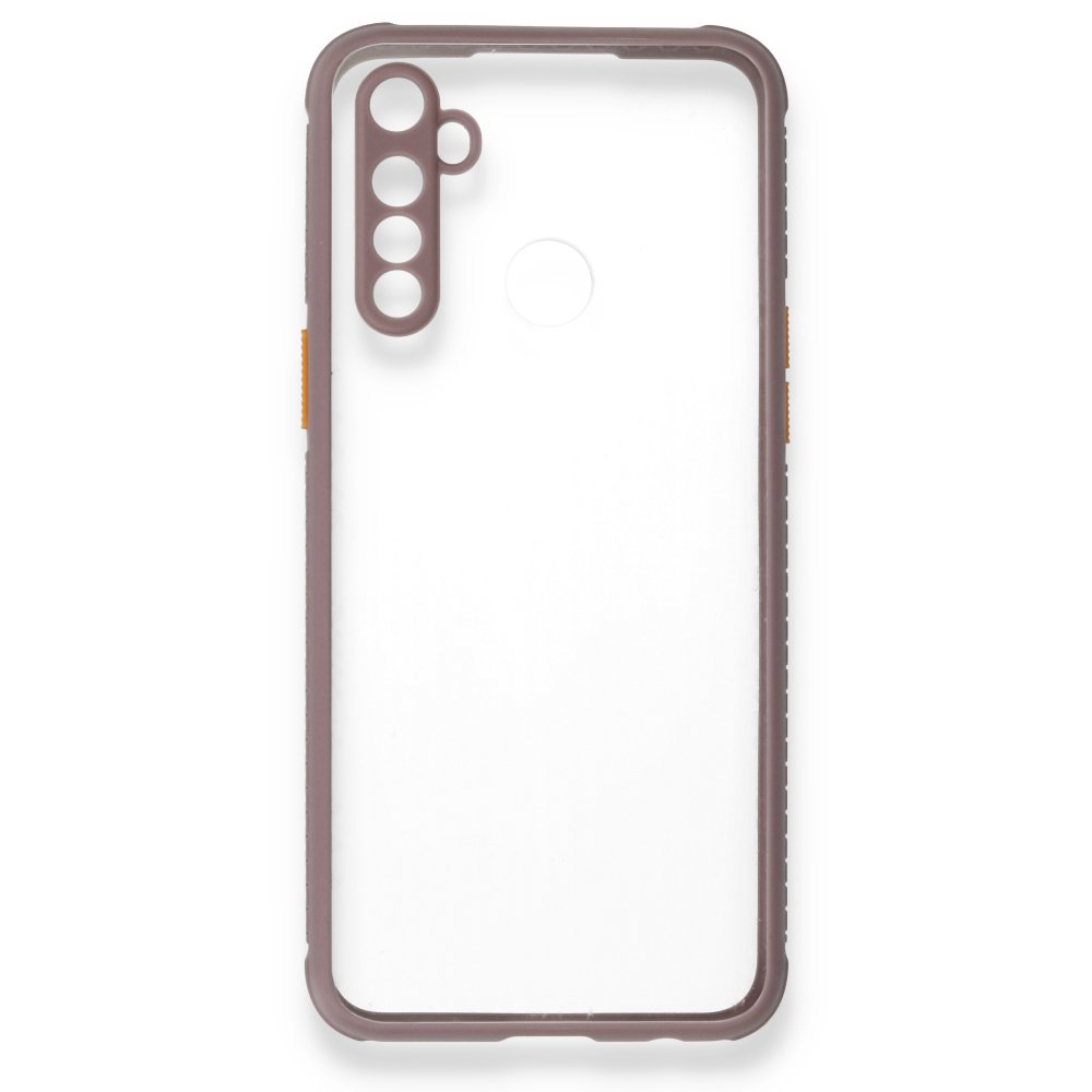 Newface Realme C3i Kılıf Miami Şeffaf Silikon - Açık Mor