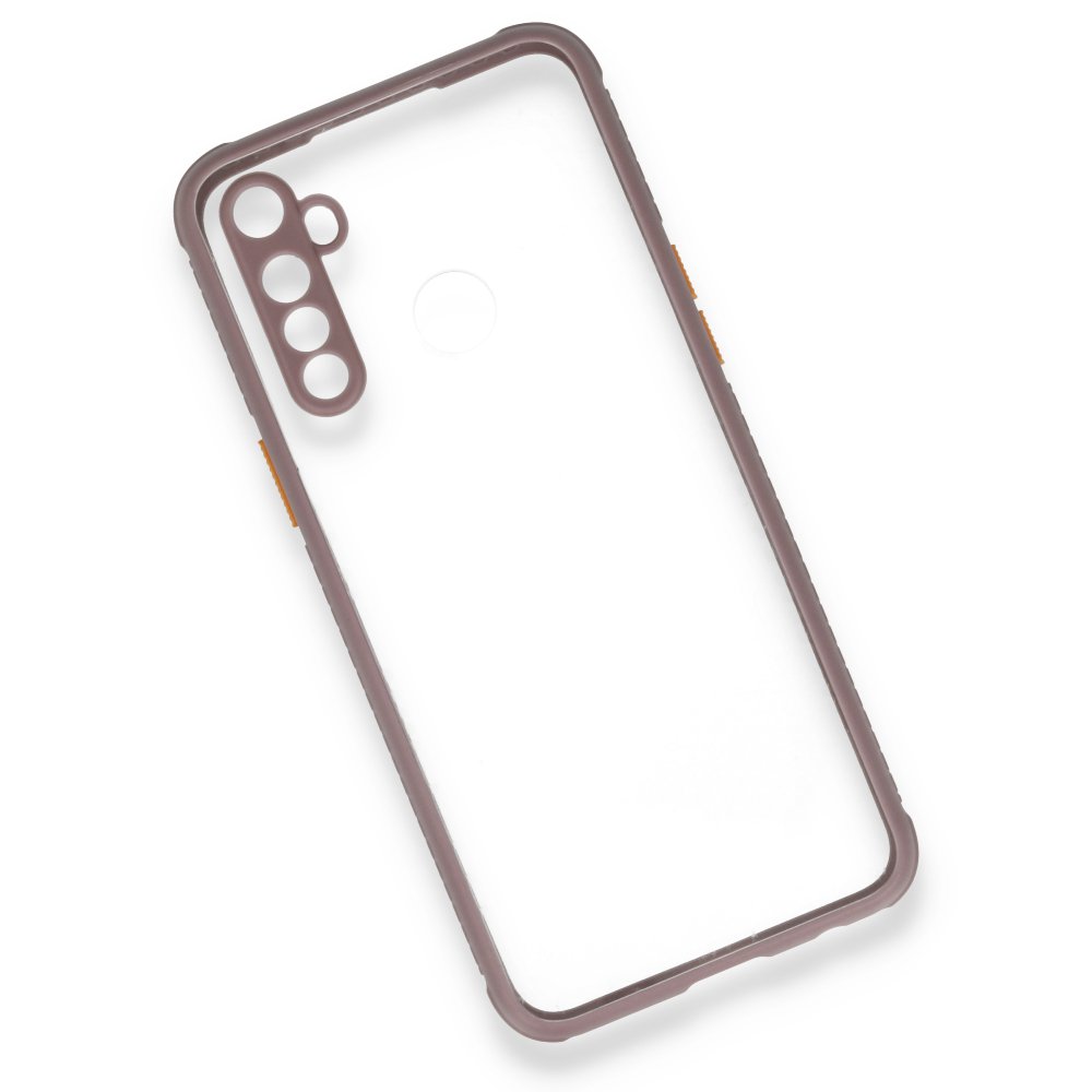 Newface Realme C3i Kılıf Miami Şeffaf Silikon - Açık Mor