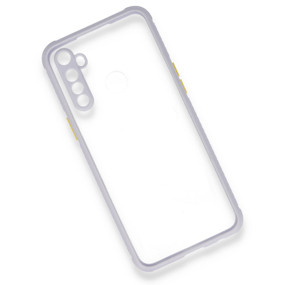 Newface Realme C3 Kılıf Miami Şeffaf Silikon - Lila