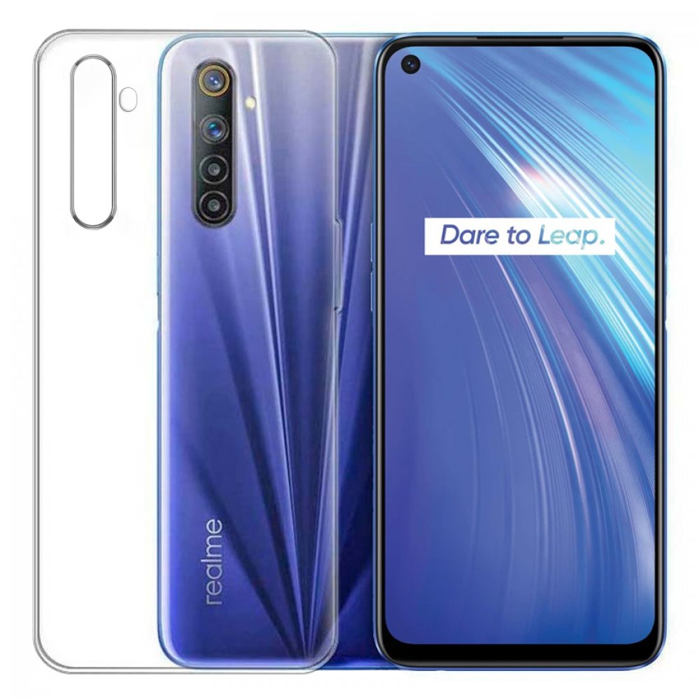 Newface Realme 6 Kılıf Lüx Şeffaf Silikon - Şeffaf