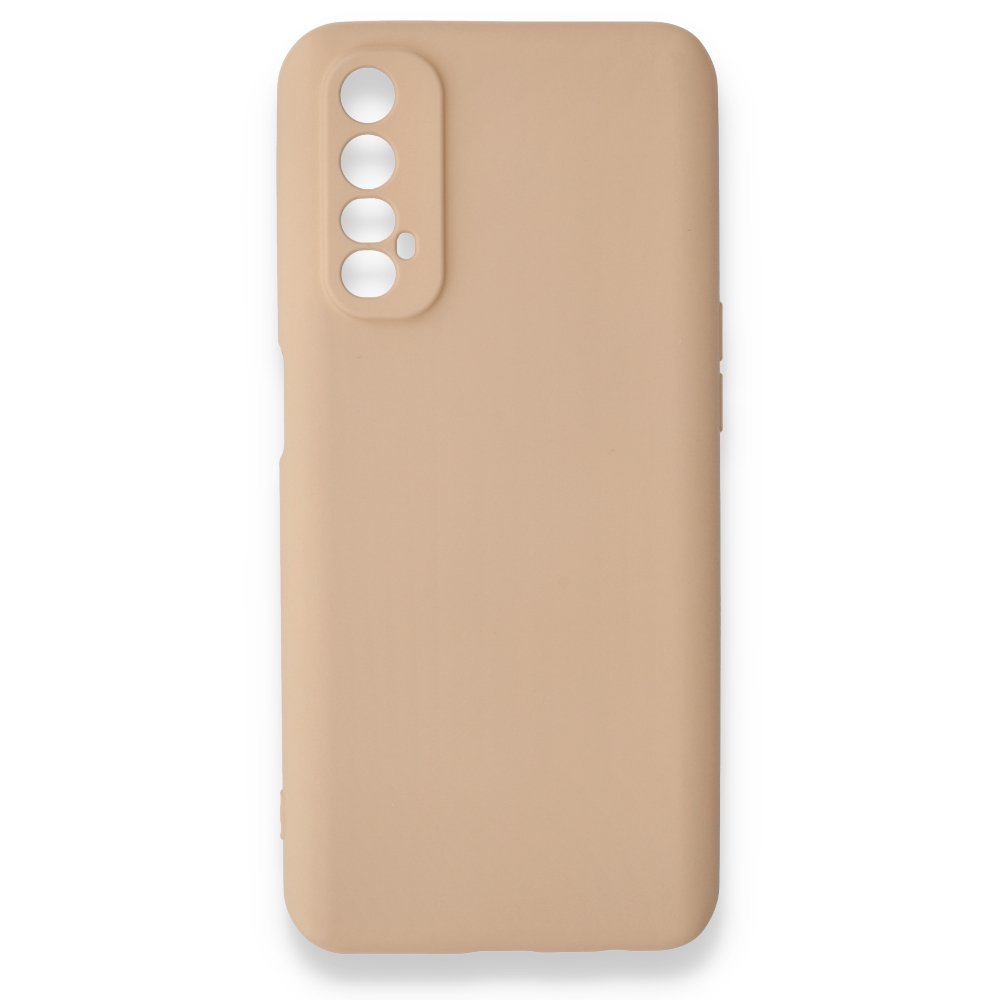 Newface Realme 7 Kılıf Nano içi Kadife Silikon - Pudra