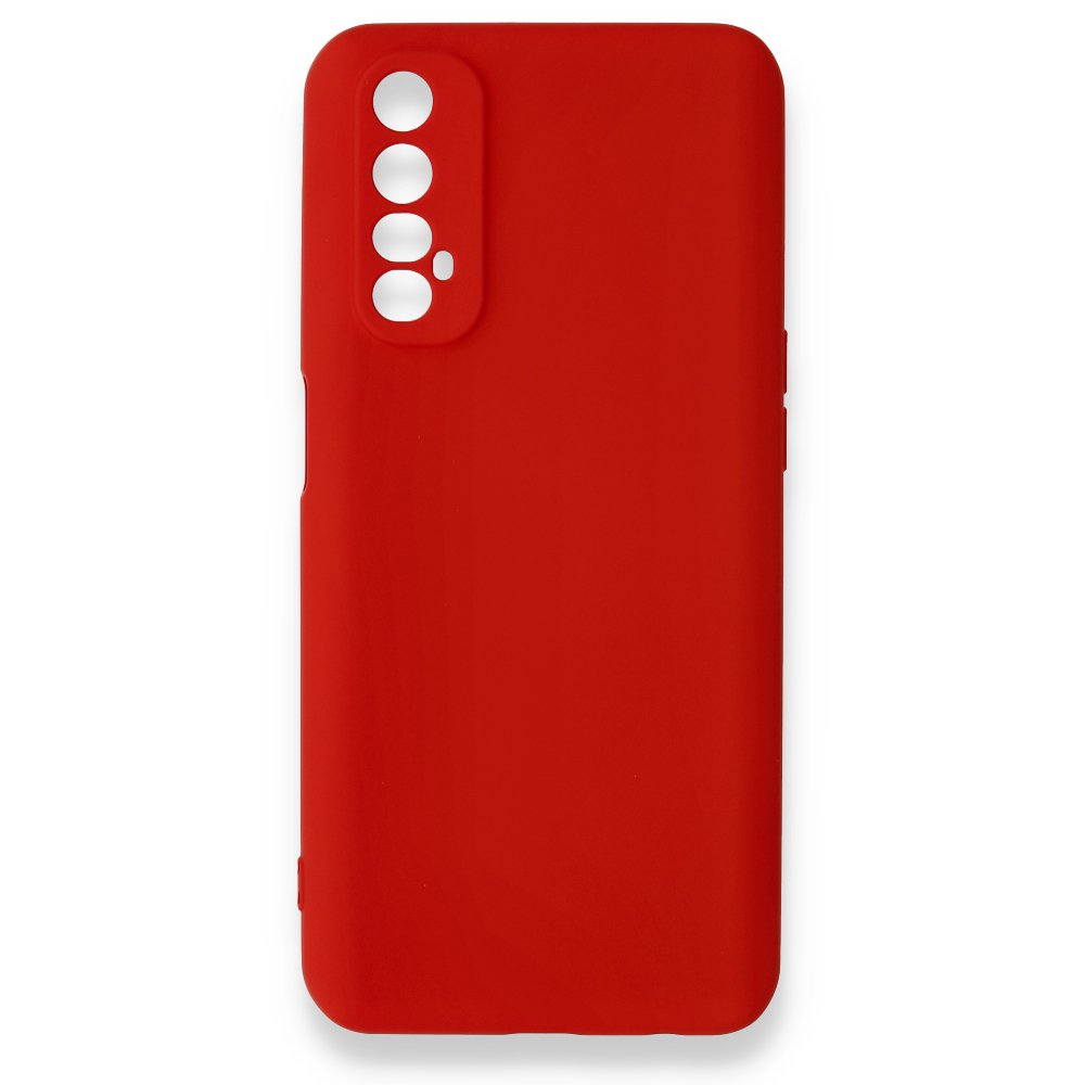 Newface Realme 7 Kılıf Nano içi Kadife Silikon - Kırmızı