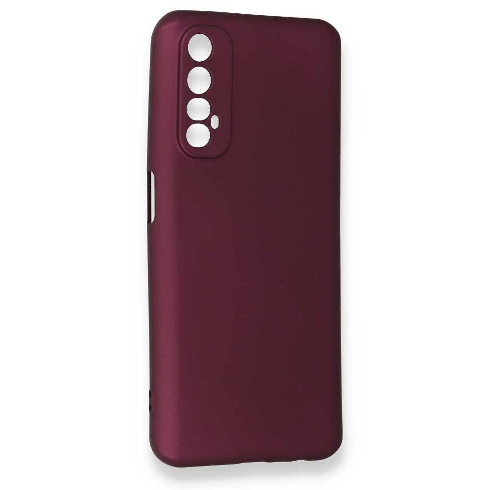 Newface Realme 7 Kılıf First Silikon - Mürdüm