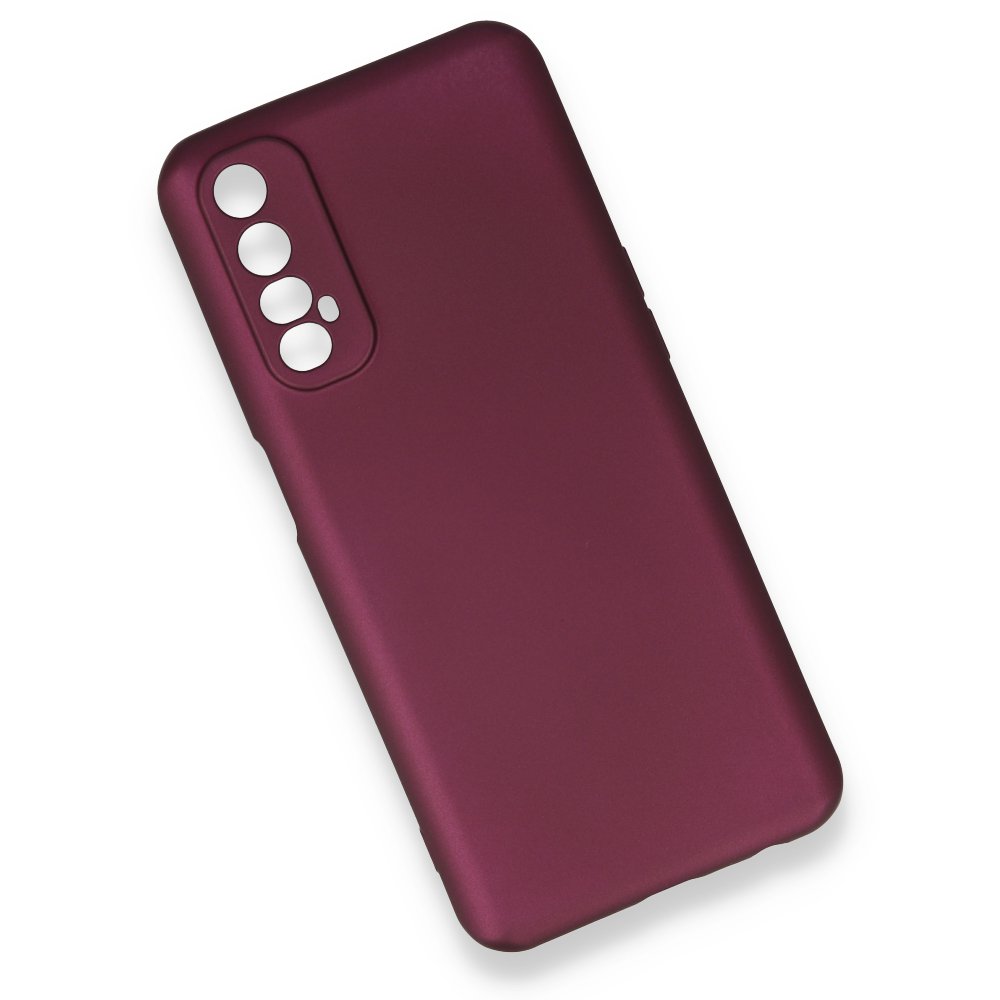 Newface Realme 7 Kılıf First Silikon - Mürdüm