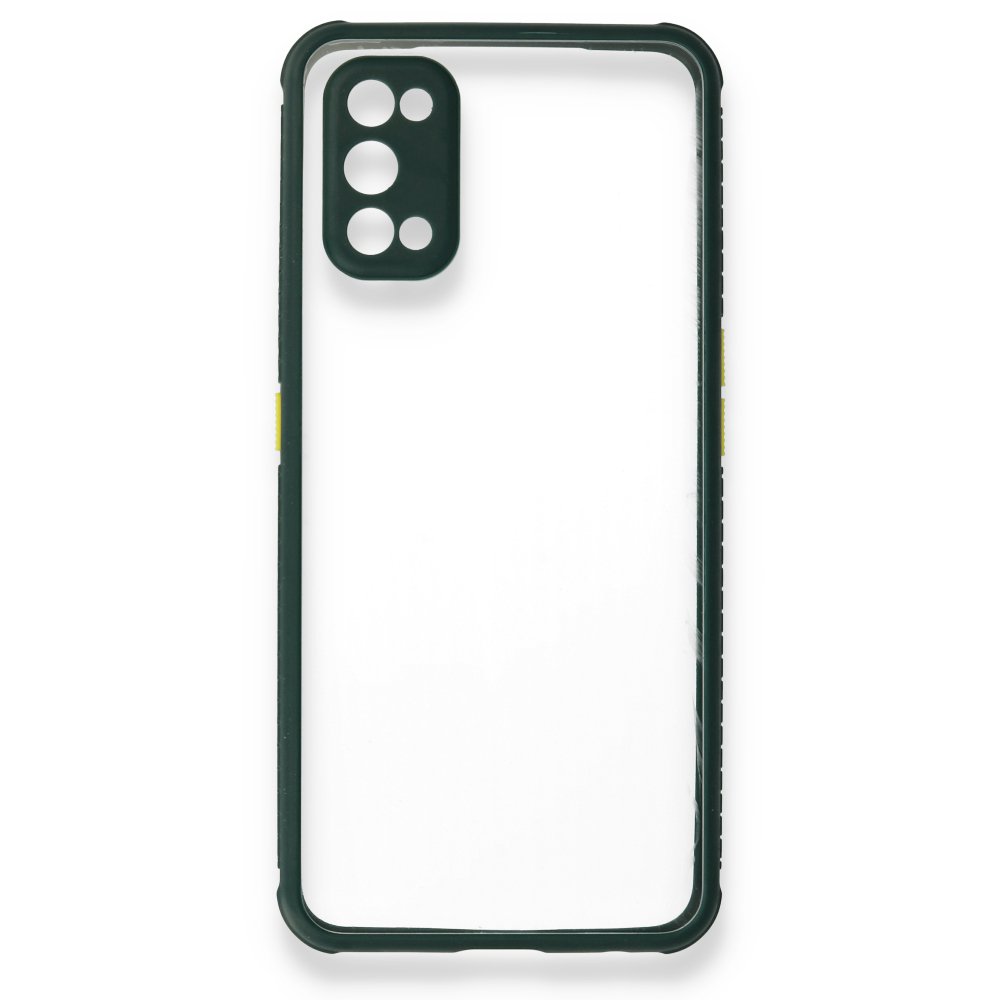 Newface Realme 7 Pro Kılıf Miami Şeffaf Silikon - Koyu Yeşil