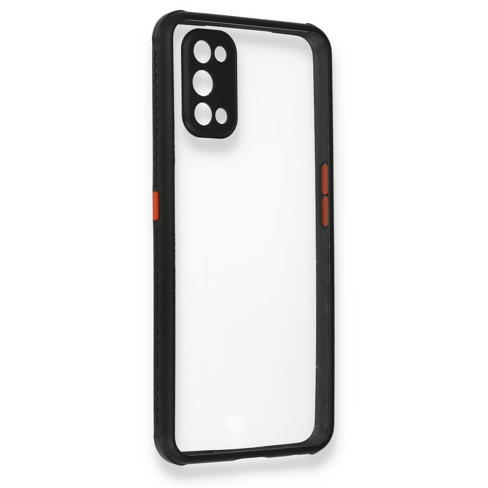 Newface Realme 7 Pro Kılıf Miami Şeffaf Silikon - Siyah