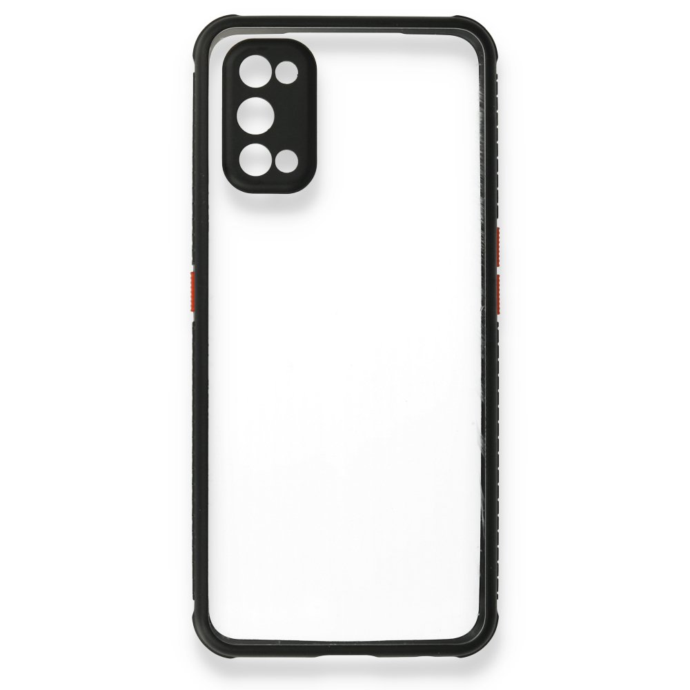 Newface Realme 7 Pro Kılıf Miami Şeffaf Silikon - Siyah