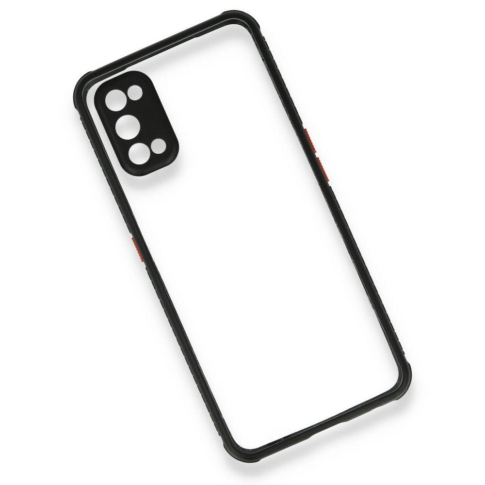 Newface Realme 7 Pro Kılıf Miami Şeffaf Silikon - Siyah