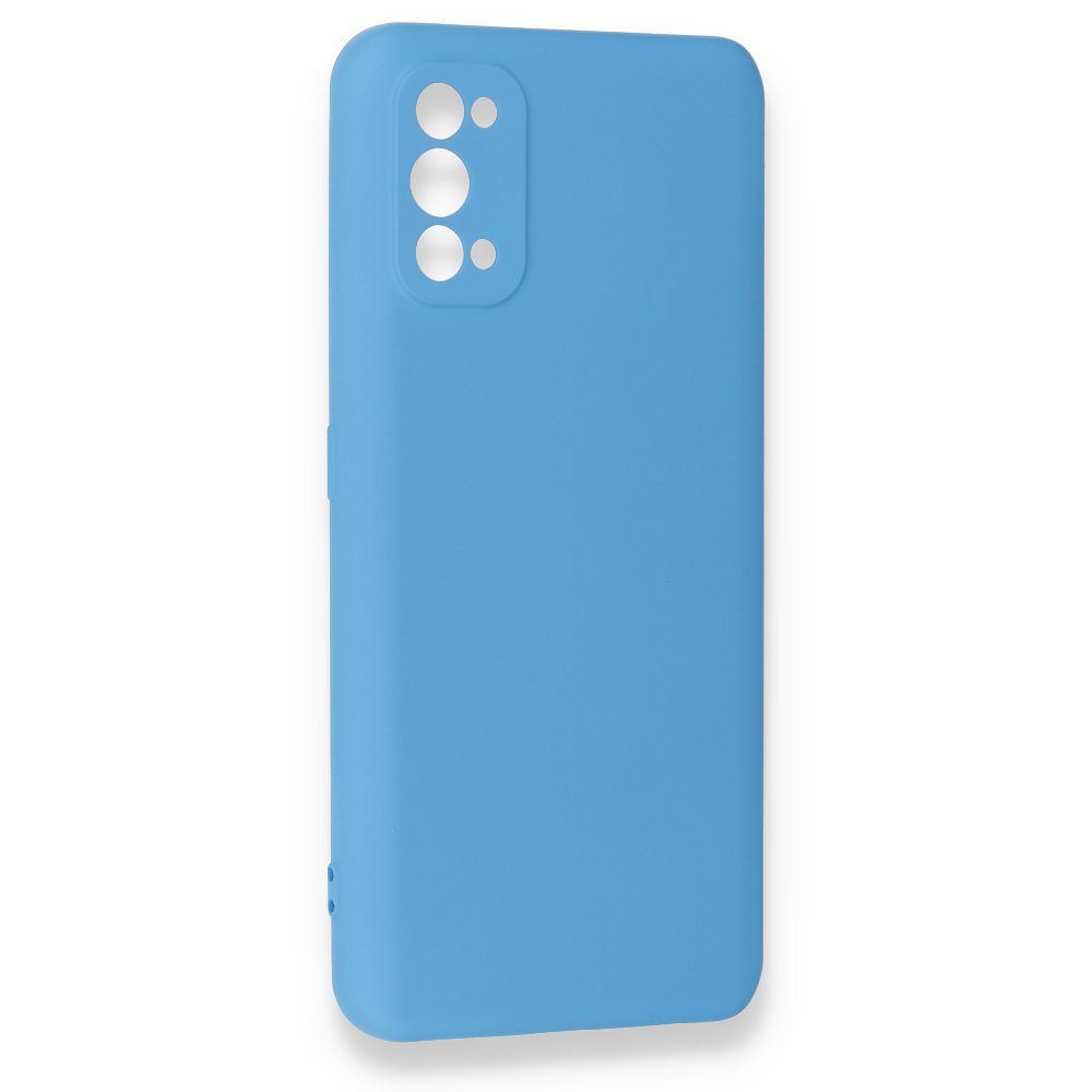 Newface Realme 7 Pro Kılıf Nano içi Kadife Silikon - Mavi