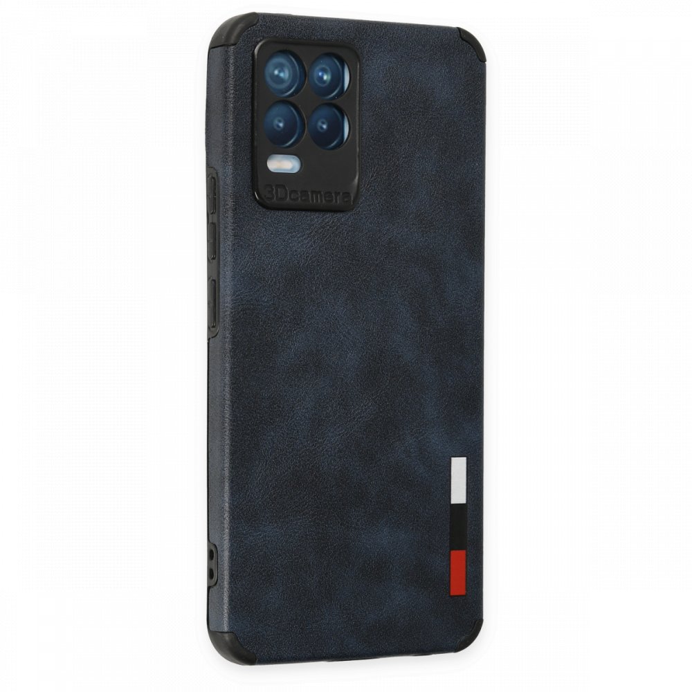 Newface Realme 8 Kılıf Loop Deri Silikon - Lacivert