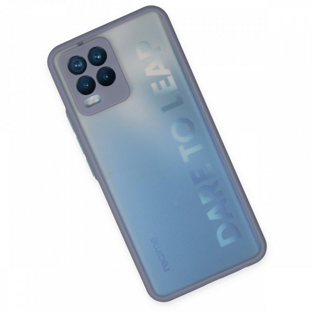 Newface Realme 8 Kılıf Montreal Silikon Kapak - Gri