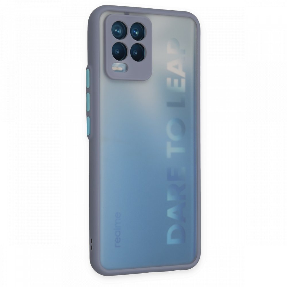 Newface Realme 8 Kılıf Montreal Silikon Kapak - Gri