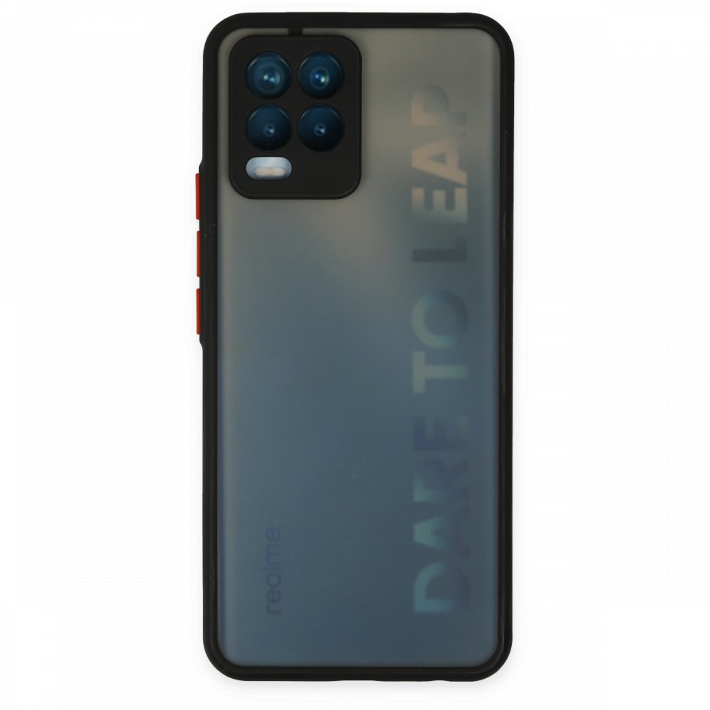 Newface Realme 8 Kılıf Montreal Silikon Kapak - Siyah