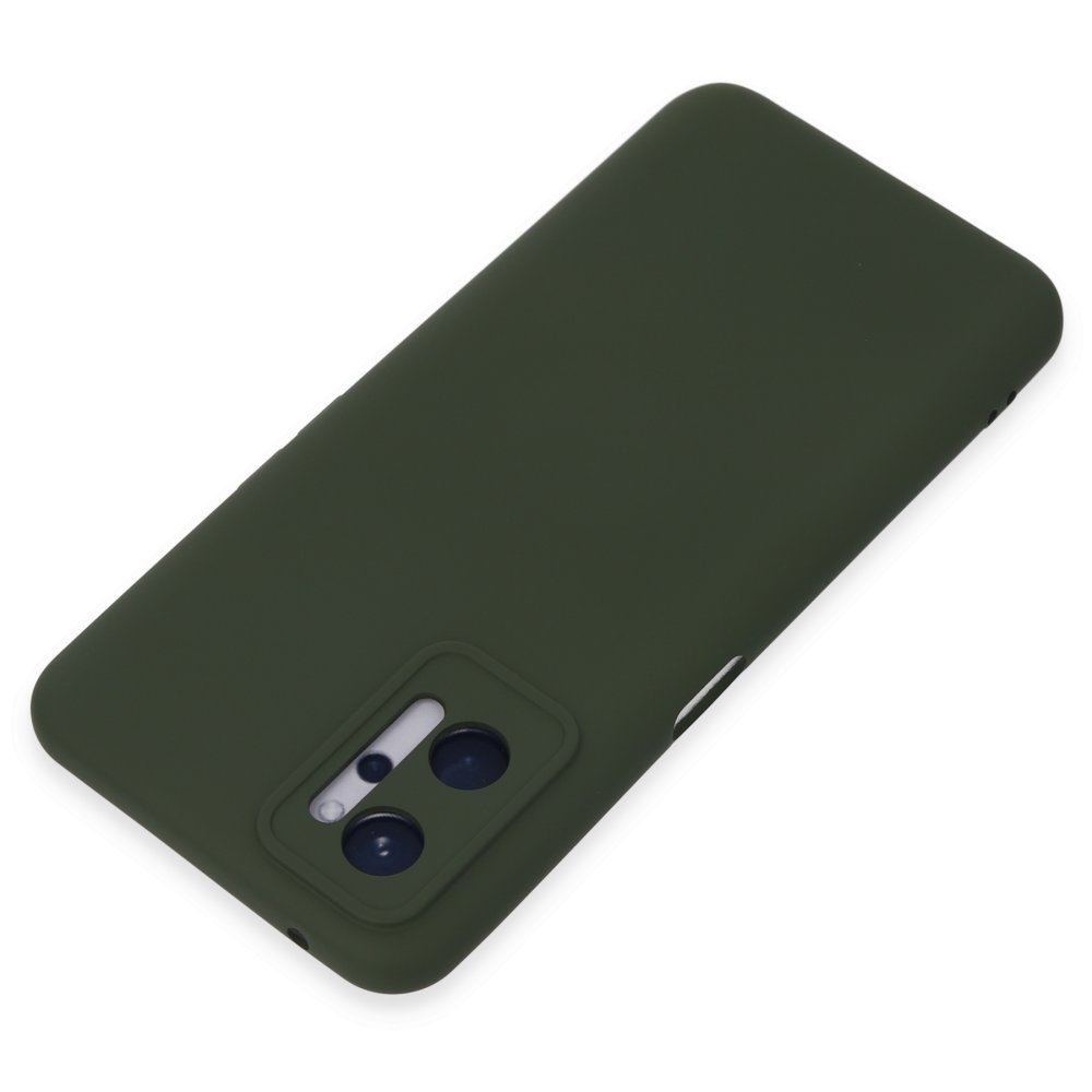 Newface Realme 9i 4G Kılıf Nano içi Kadife Silikon - Koyu Yeşil