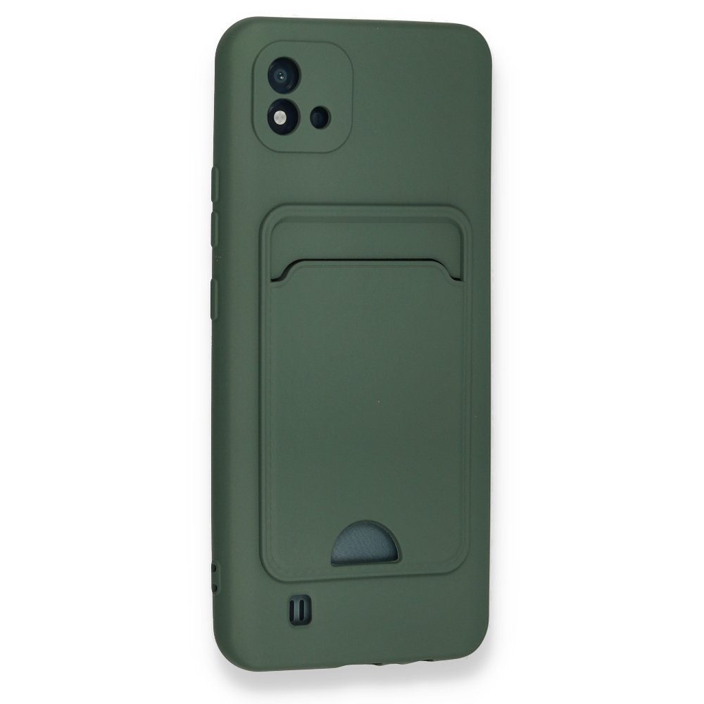 Newface Realme C11 2021 Kılıf Kelvin Kartvizitli Silikon - Koyu Yeşil