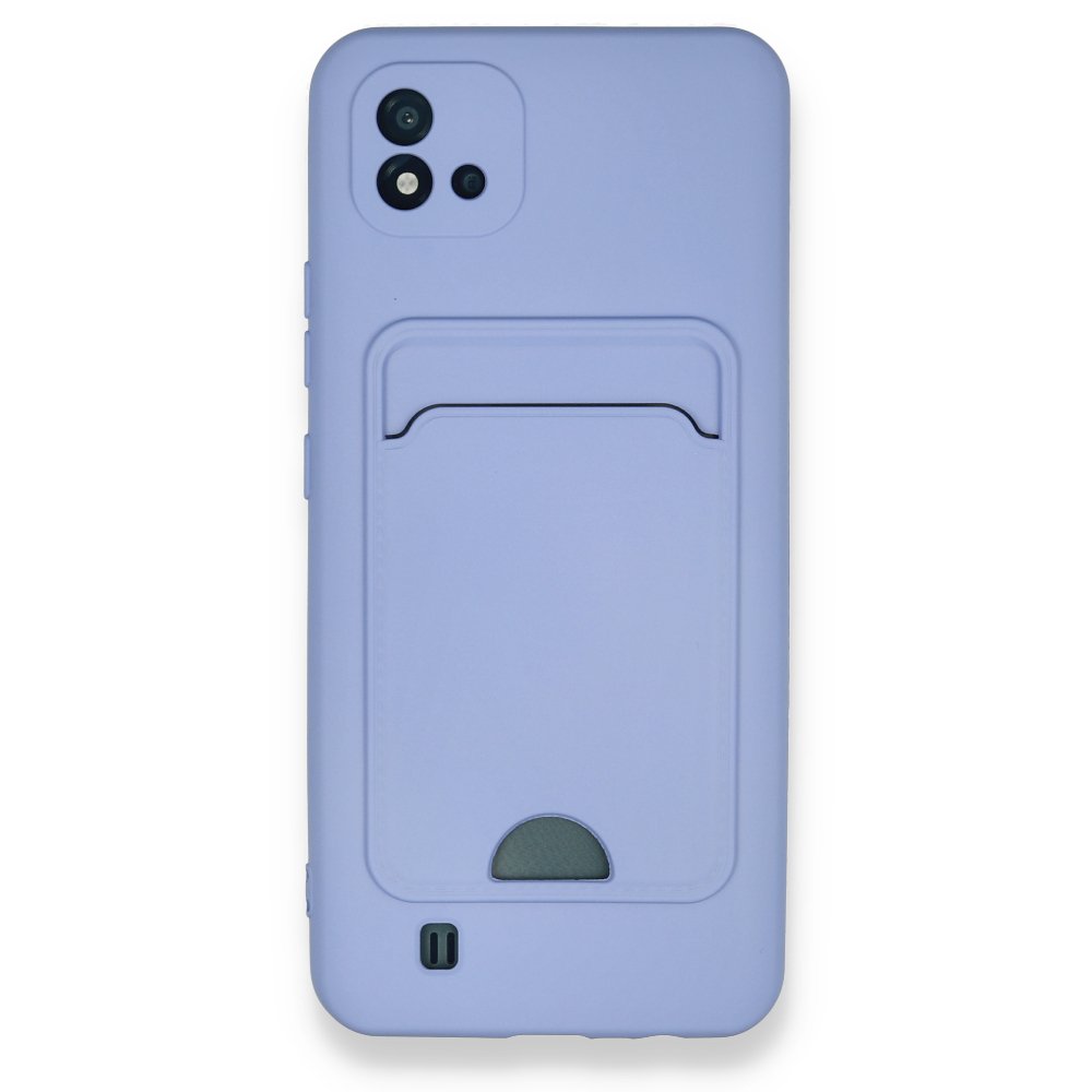 Newface Realme C11 2021 Kılıf Kelvin Kartvizitli Silikon - Lila
