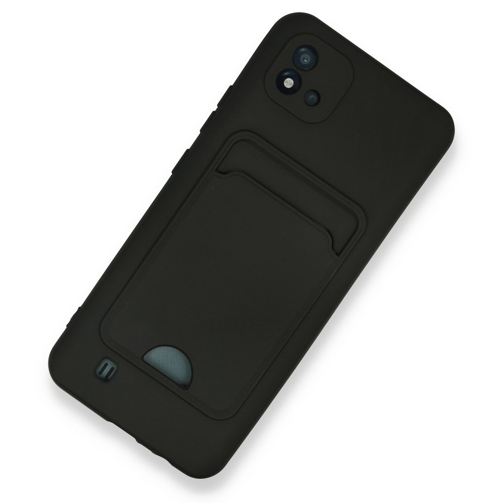 Newface Realme C11 2021 Kılıf Kelvin Kartvizitli Silikon - Siyah